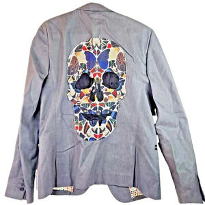 Warhol Factory x Levi's x Damien Hirst Butterfly Skull Polka Dot Jacket Y2K